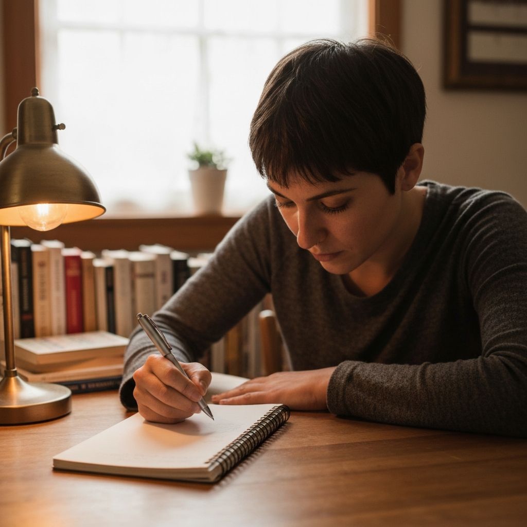 Defter ve kalem ile yazma